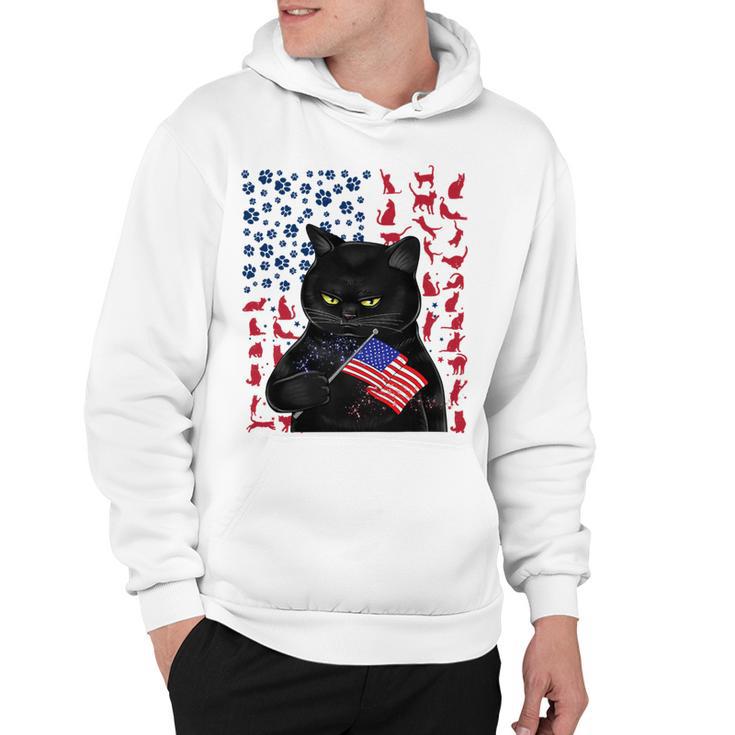 Funny Black Cat Independence Flag 633 Shirt Hoodie