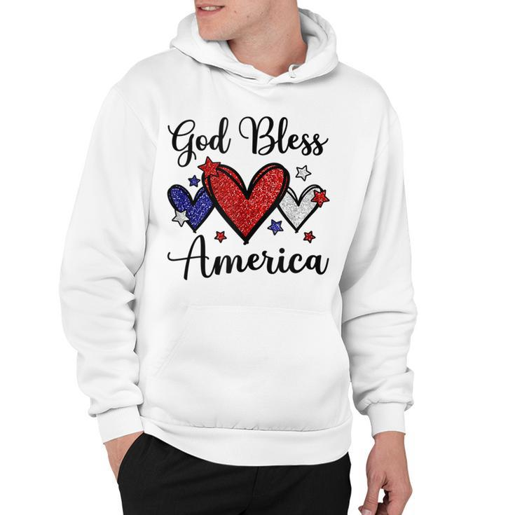 God Bless America Patriotic 4Th Of July Motif For Christians  Hoodie