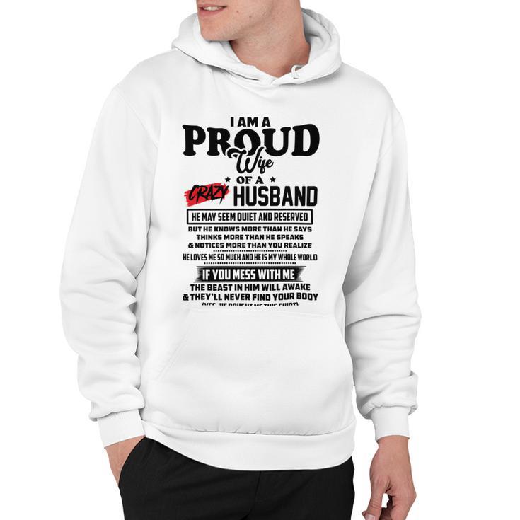 I Am A Proud Wife Of A Crazy Husband V2 Hoodie