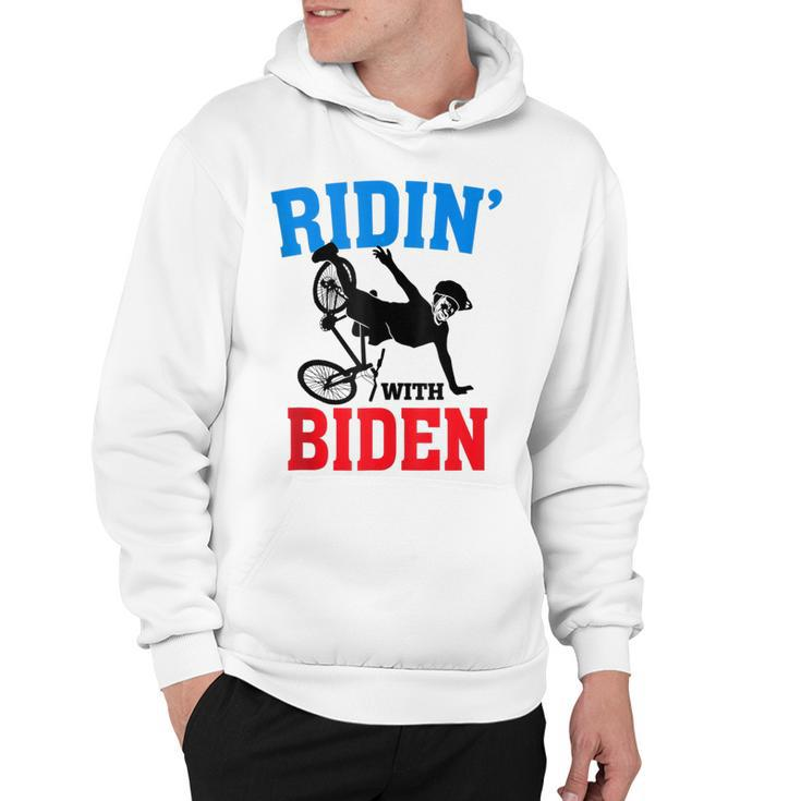 Joe Biden Falling With Biden Funny Ridin With Biden  V3 Hoodie