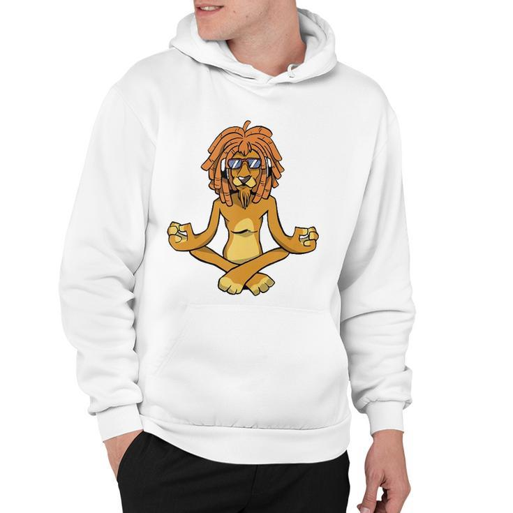Lion Doing Meditation - Funny Yoga Hoodie