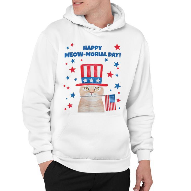 Memorial Day Cat Meowmorial Day Hoodie