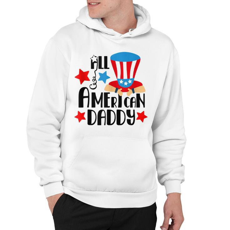Mens All American Daddy - 4Th Of July  For Dad  Hoodie