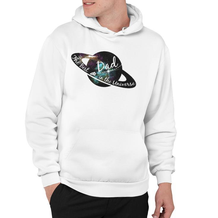 Mens Best Dad In The Universe Fathers Day - Space Nebula Gift Hoodie