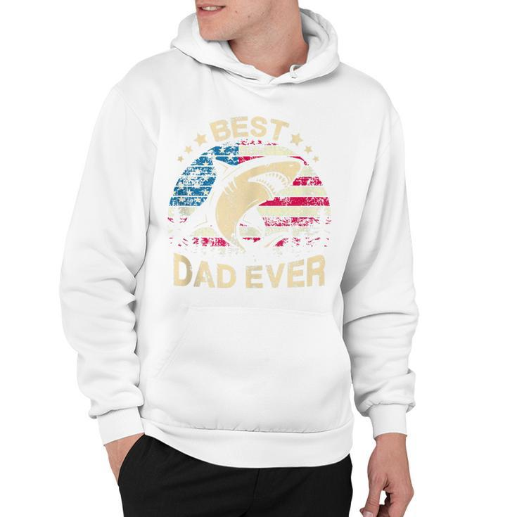 Mens Daddy Shark T  Best Dad Papa Ever 4Th Of July Father  Hoodie