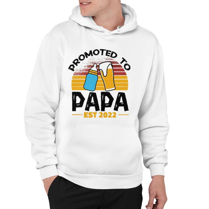 Mens First Time Grandpa Promoted To Papa 2022 Ver2 Hoodie