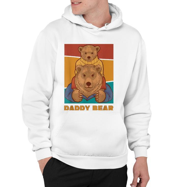Mens Vintage Retro Daddy Bear Lovers Gift Hoodie