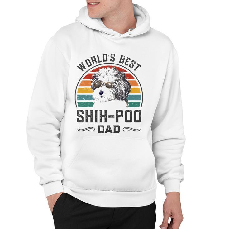 Mens Worlds Best Shih Poo Dad Vintage Dog Dad Hoodie