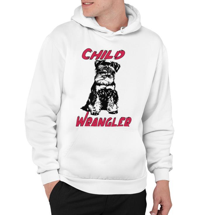 Miniature Schnauzer At Home Child Wrangler Multi Tasking Dog Hoodie