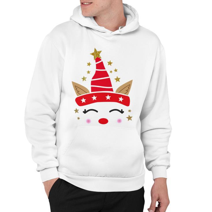 New Christmas Unicorn Face Santicorn Cute Hoodie