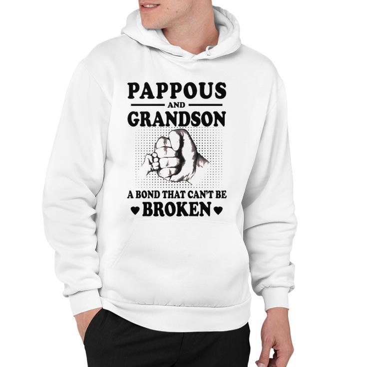 Pappous Grandpa Gift   Pappous And Grandson A Bond That Cant Be Broken Hoodie