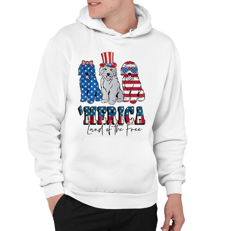 Patriotic Goldendoodle Dog 4Th Of July America Usa Flag  Hoodie