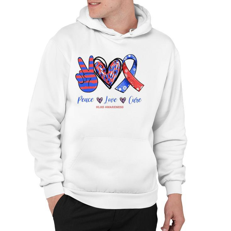 Peace Love Cure Hypoplastic Left Heart Syndrome Awareness Hoodie