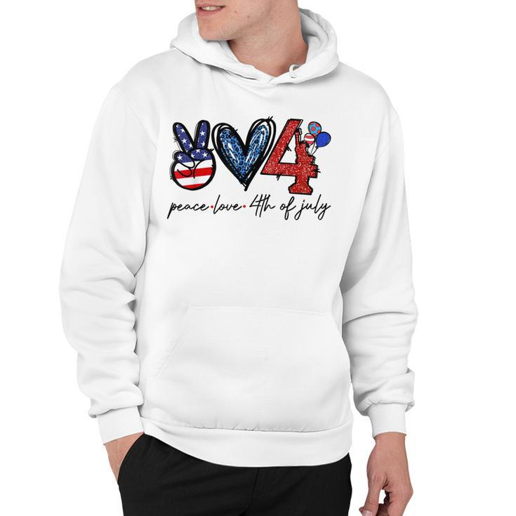 Peace Love Freedom 4Th Of July Independence Day  Hoodie