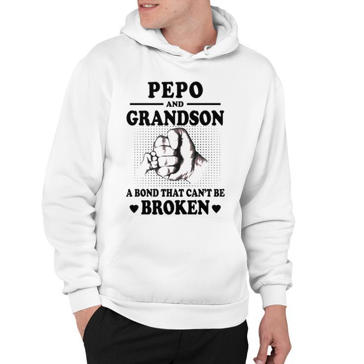 Pepo Grandpa Gift   Pepo And Grandson A Bond That Cant Be Broken Hoodie