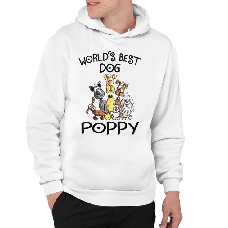 Poppy Grandpa Gift   Worlds Best Dog Poppy Hoodie