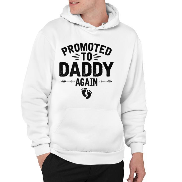 Promoted To Daddy Again Vintage Fathers Day  For Dad Hoodie