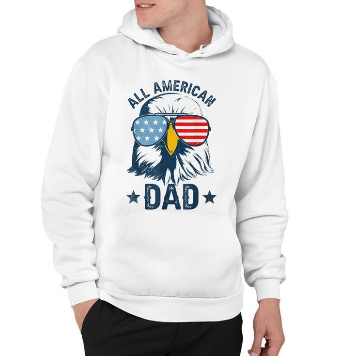 Retro All American Dad 4Th Of July  Daddy Eagle Usa  Hoodie
