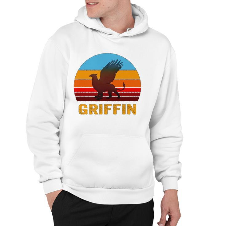 Retro Vintage Style Sunset Griffin Legendary Creature Hoodie