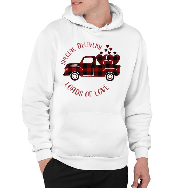 Special Delivery Valentines Car Red Plaid Hoodie