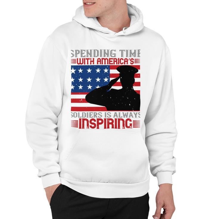 Spending Time With Americas Soldiers Is Always Inspiring Veterans Day Gifts Hoodie
