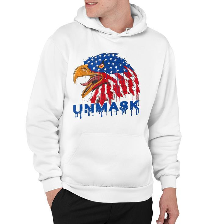 Unmask No Mask Usa Flag Eagle Patriotic Independence Day Hoodie