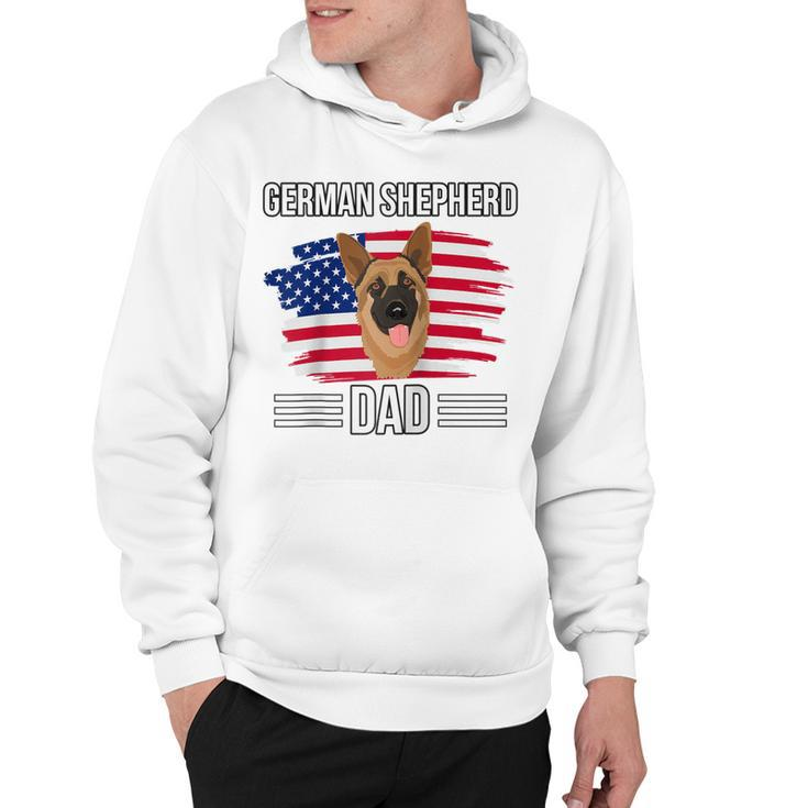 Usa Us Flag 4Th Of July Fathers Day German Shepherd Dad  Hoodie