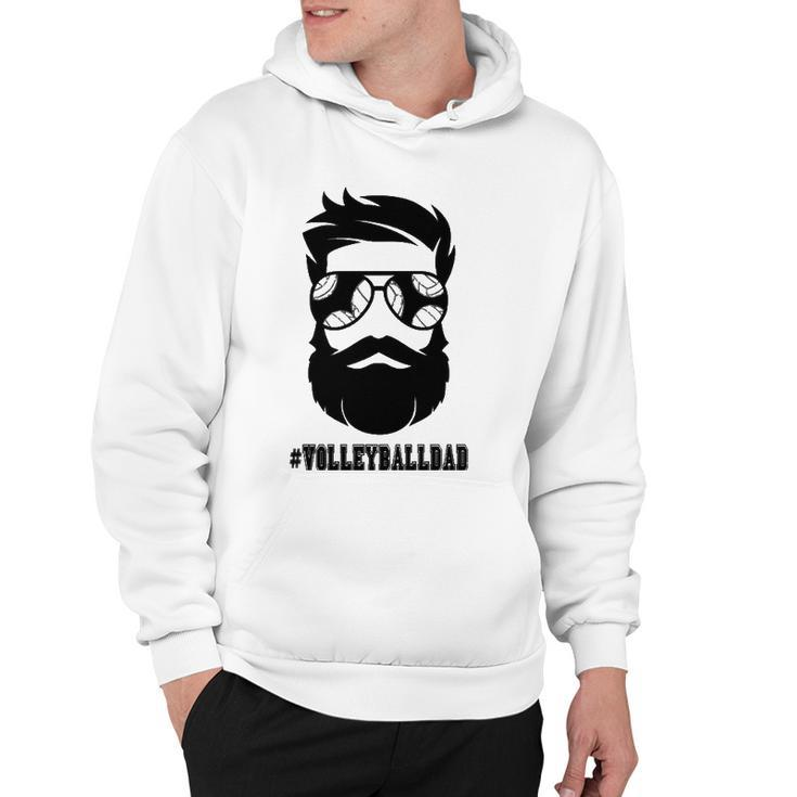 Volleyball Dad With Beard And Cool Sunglasses  Hoodie