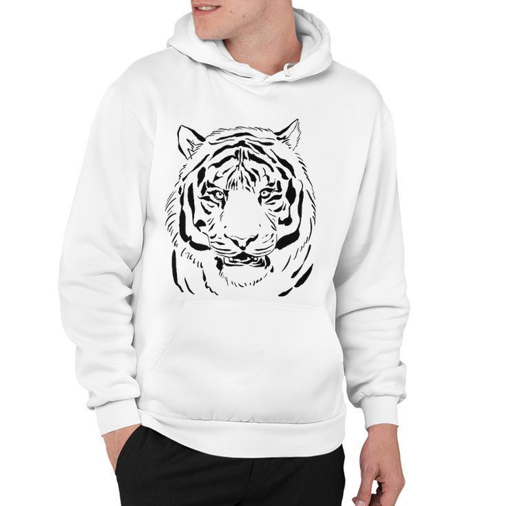 White Tiger Head For Men And Tiger Dad And Tiger Lover Hoodie