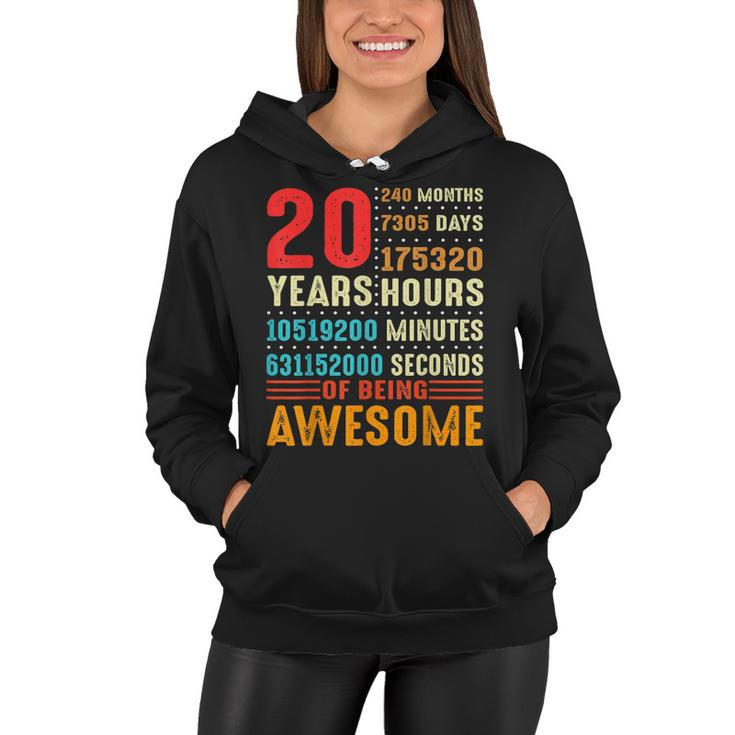 20 Years Old 20Th Birthday Vintage 240 Months For Boy Girl  Women Hoodie