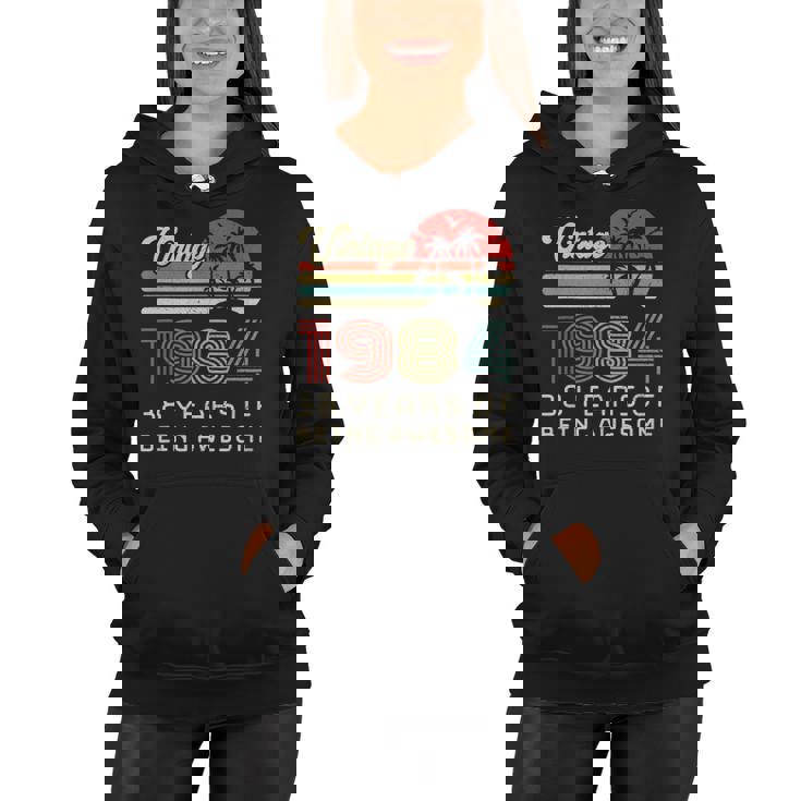 38 Years Old Birthday Vintage 1984 38Th Birthday Women Hoodie