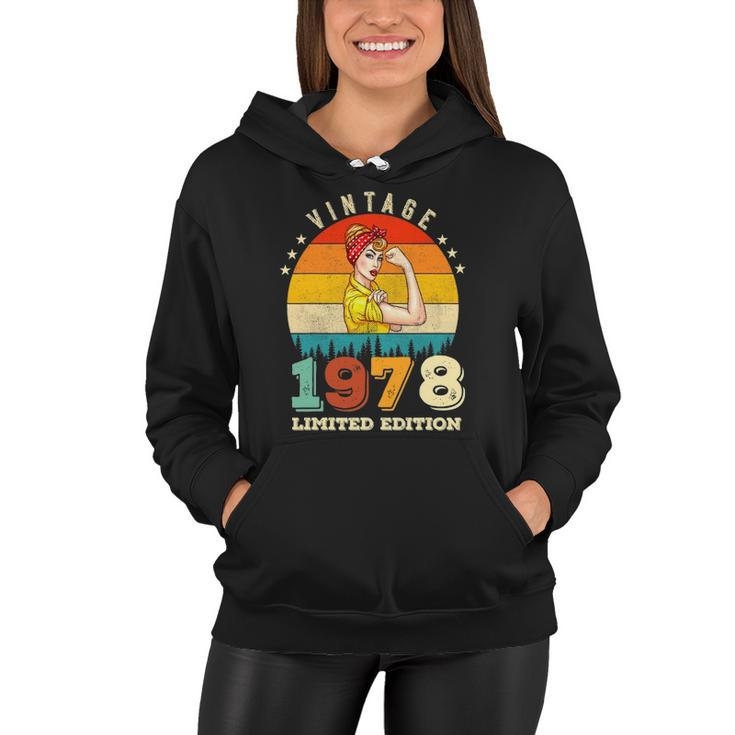 44Th Birthday 1978 Limited Edition Vintage 44 Years Old Women Women Hoodie