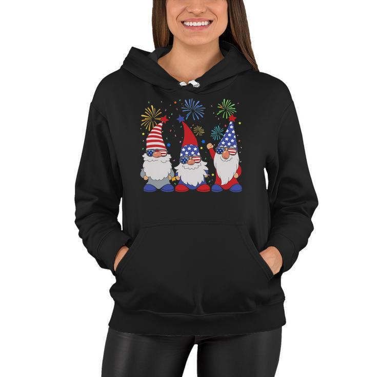 4Th Of July Funny Patriotic Gnomes Sunglasses American Usa Women Hoodie