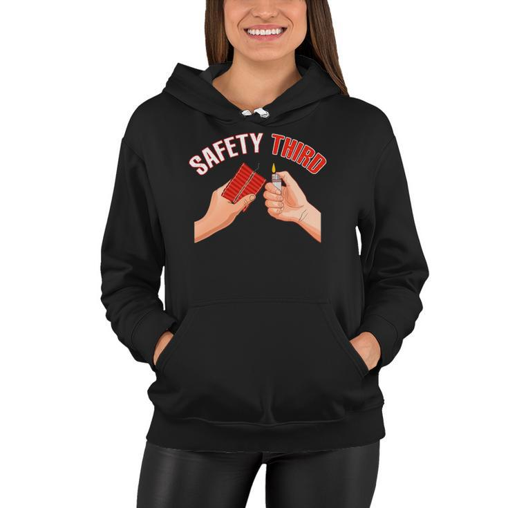 4Th Of July Patriotic Fireworks Safety Third Funny Women Hoodie