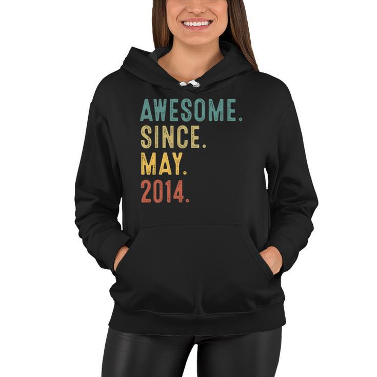 8 Years Old Gifts Awesome Since May 2014 8Th Birthday Women Hoodie