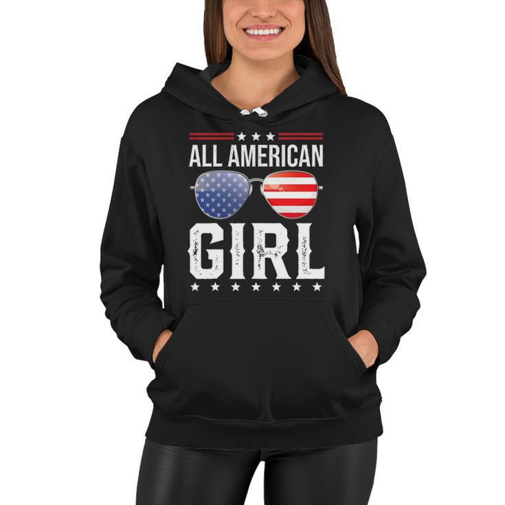 All American Girl Matching Family Fourth 4Th Of July Women Hoodie
