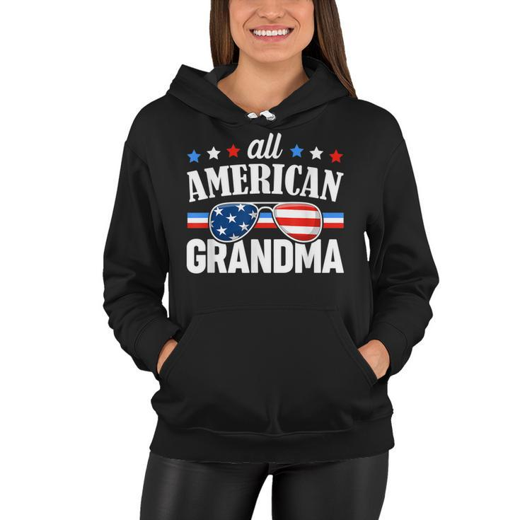 All American Grandma 4Th Of July Usa Family Matching Outfit  Women Hoodie
