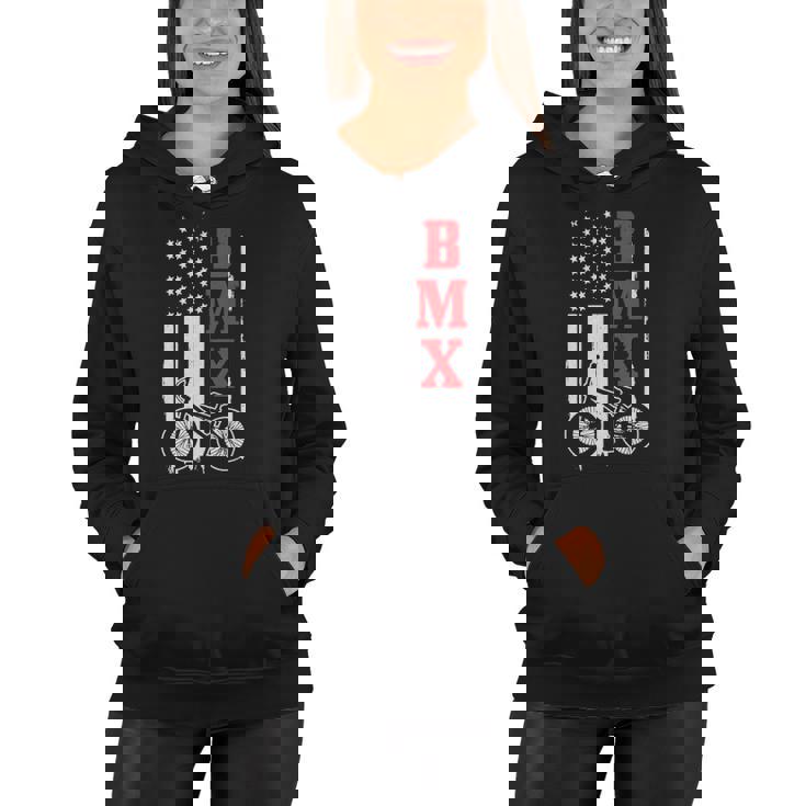 Bmx American Flag Patriotic Bike Gift Men Women Boys Kids Women Hoodie