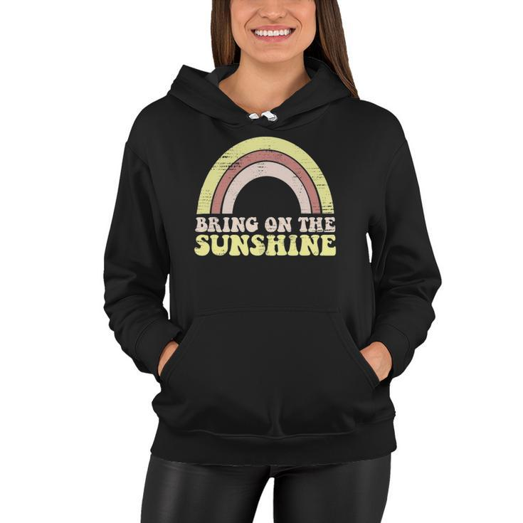Bring On The Sunshine Distressed Graphic Tee Women Rainbow Women Hoodie
