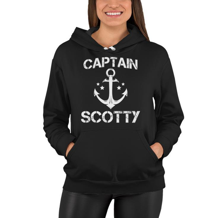 Captain Scotty Funny Birthday Personalized Name Boat Gift Women Hoodie