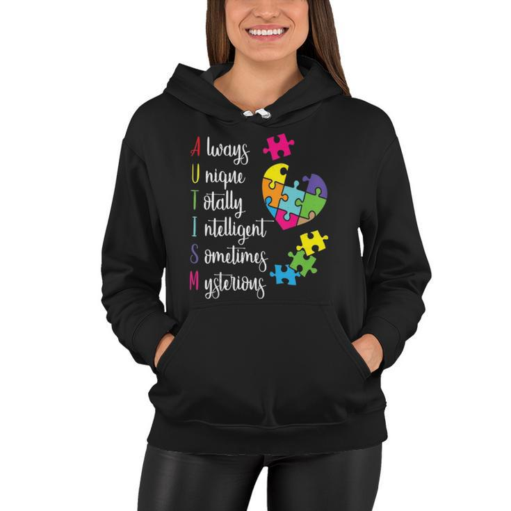 Colorful Autism Awareness Gift Design For Asd Parents  Women Hoodie