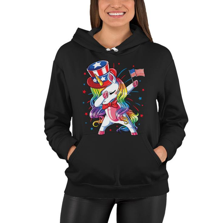 Dabbing Unicorn 4Th Of July Independence Day  Women Hoodie