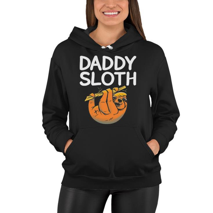 Daddy Sloth Lazy Cute Sloth Father Dad Women Hoodie