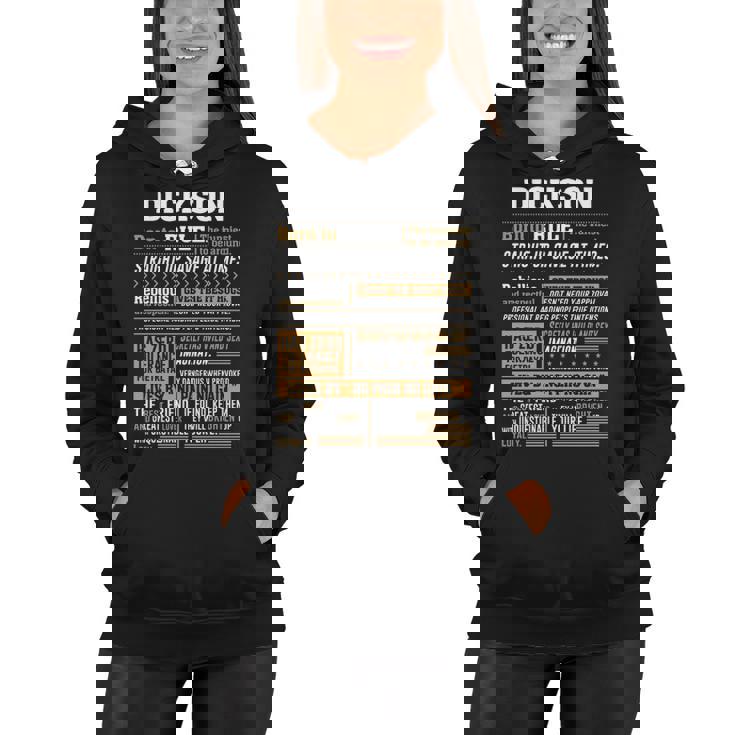 Dickson Name Gift Dickson Born To Rule Women Hoodie