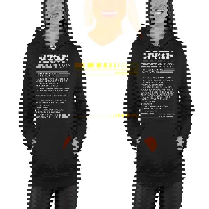 Dickson Name Gift Dickson Facts V2 Women Hoodie