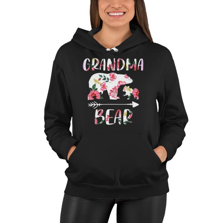 Floral Bear Matching Family Outfits Funny Grandma Bear Women Hoodie