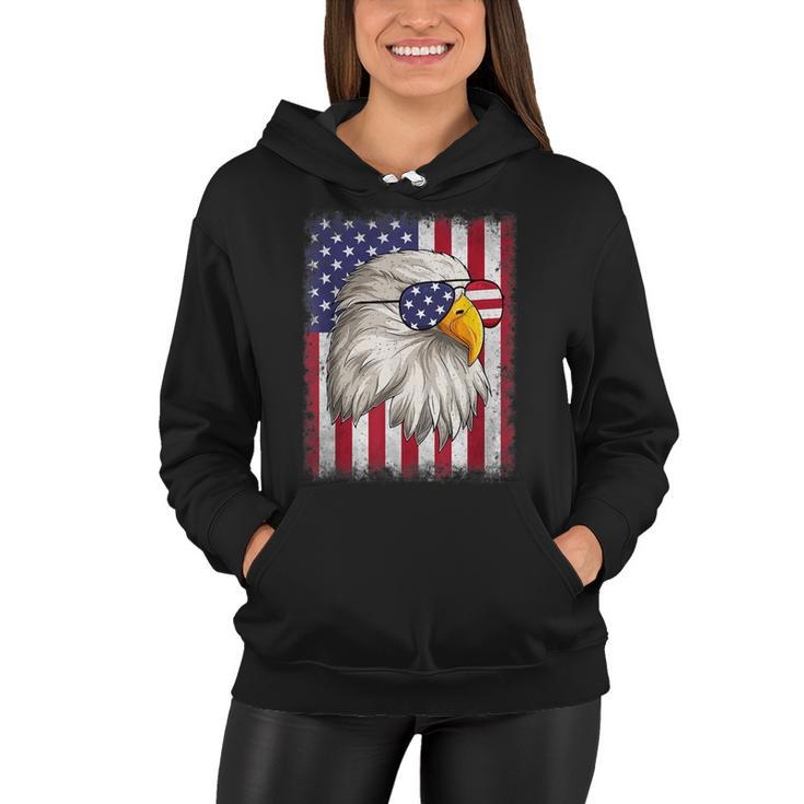 Funny 4Th Of July Usa Flag American Patriotic Eagle  Women Hoodie