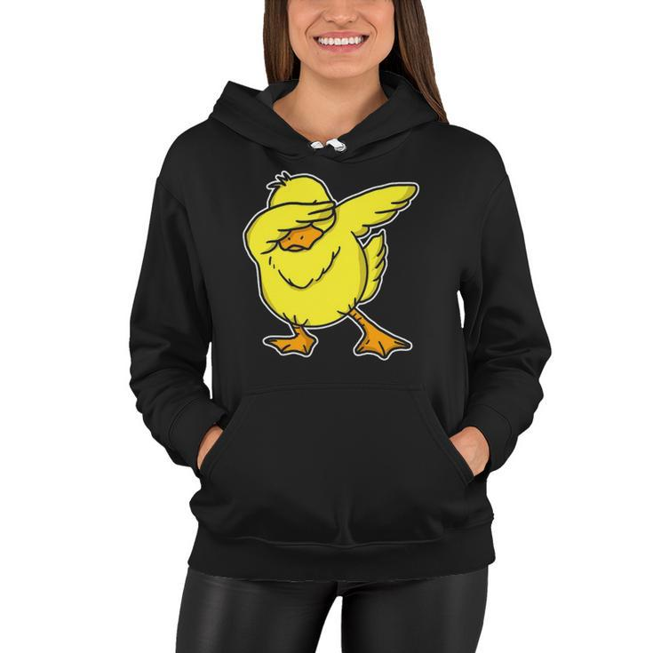 Funny Dabbing Duck Dab Dance Cool Duckling Lover Gift Women Hoodie
