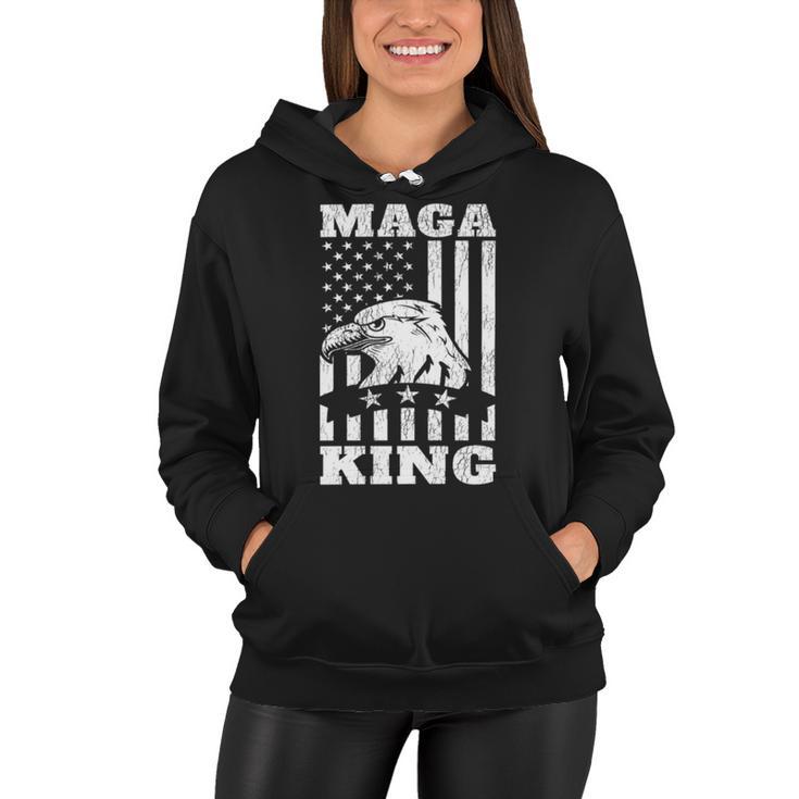 Funny Maga King Trump Supporter Gift Maga King Women Hoodie