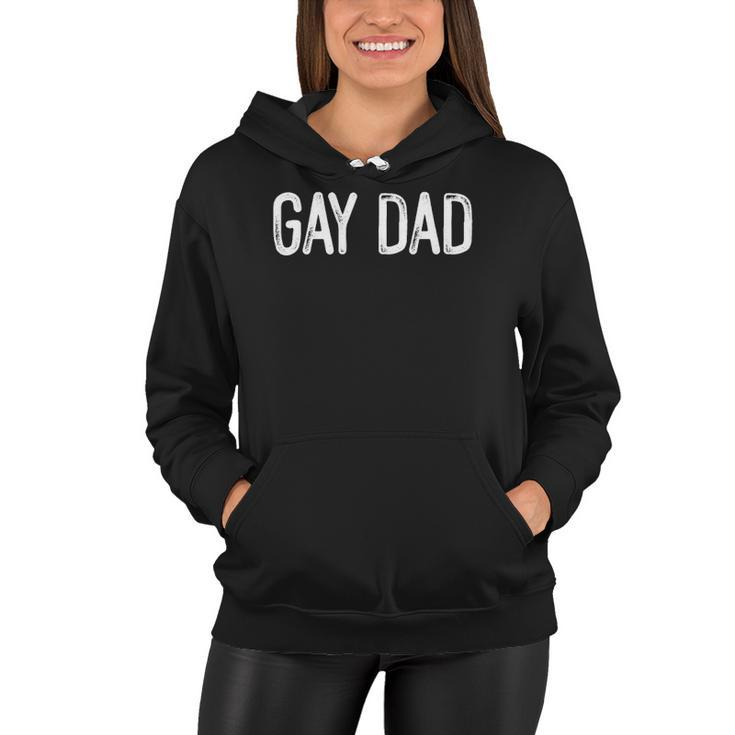 Gay Dad Lgbtq Rainbow Flag Women Hoodie